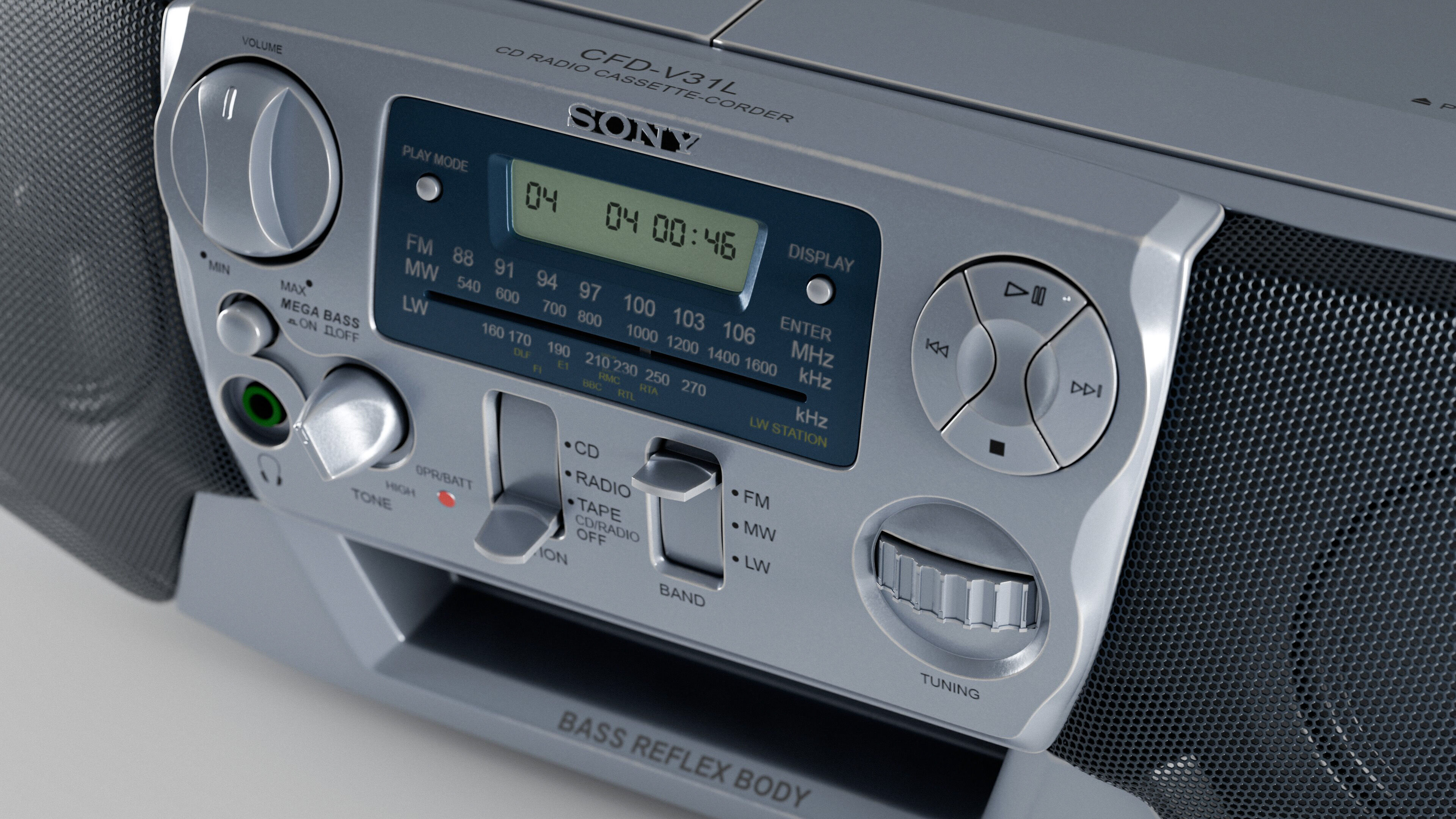 Sony CFD-V31L Cd Radio Cassette-Corder 3D model_8