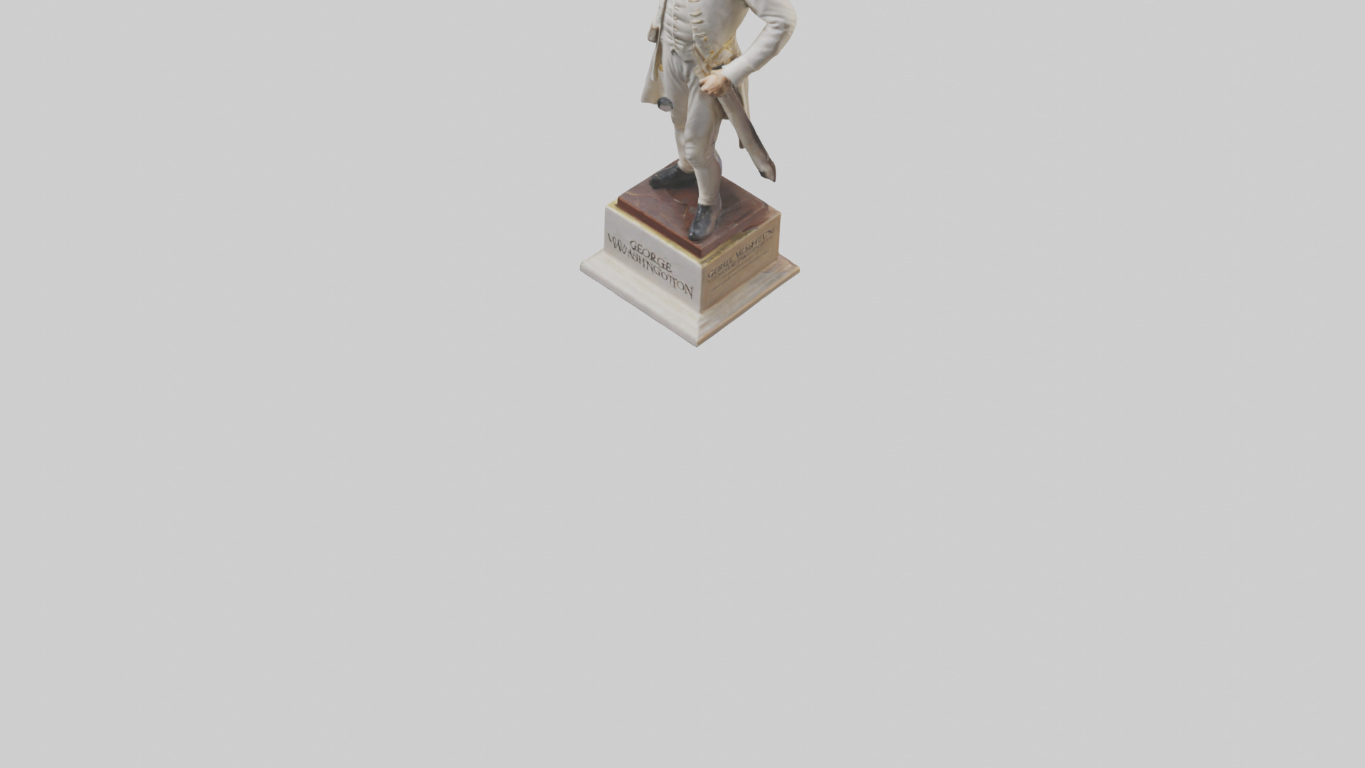 George Washington statue model Low-poly 3D model_5