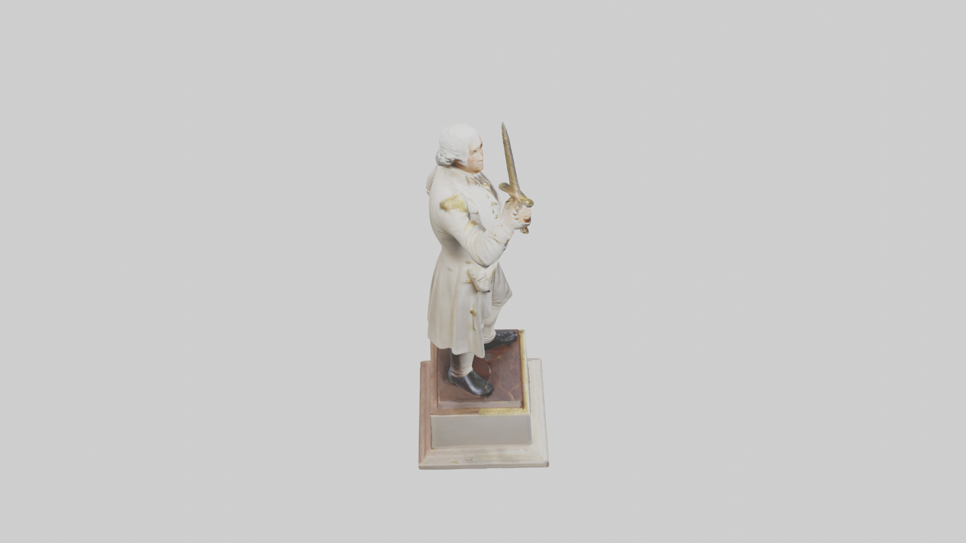 George Washington statue model Low-poly 3D model_18