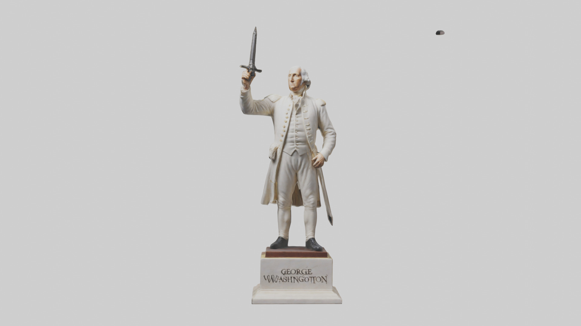 George Washington statue model Low-poly 3D model_9