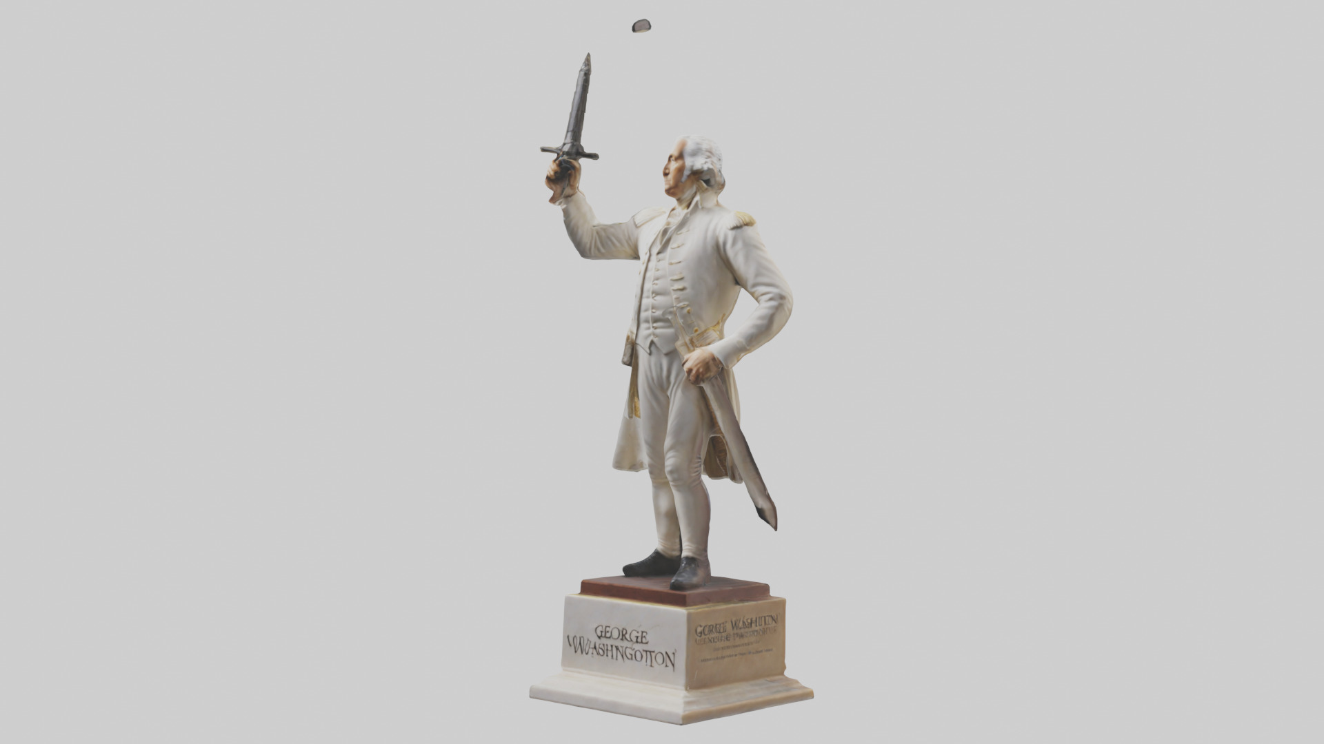 George Washington statue model Low-poly 3D model_8
