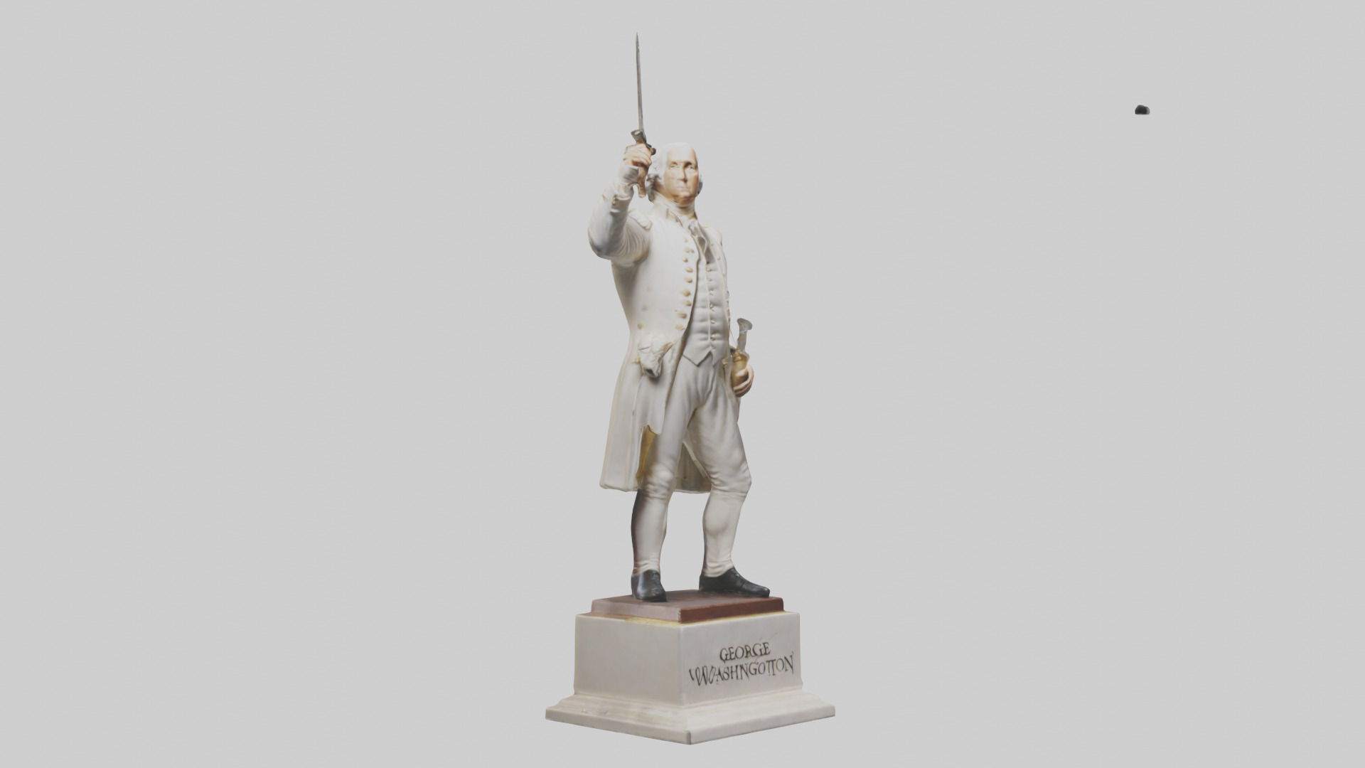 George Washington statue model Low-poly 3D model_7