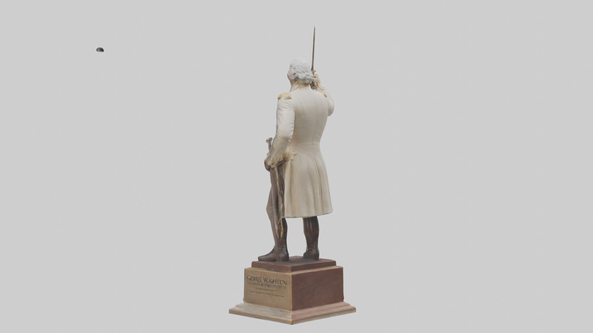 George Washington statue model Low-poly 3D model_1