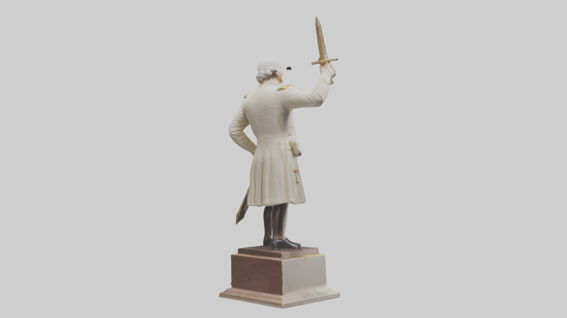 George Washington statue model Low-poly 3D model_2