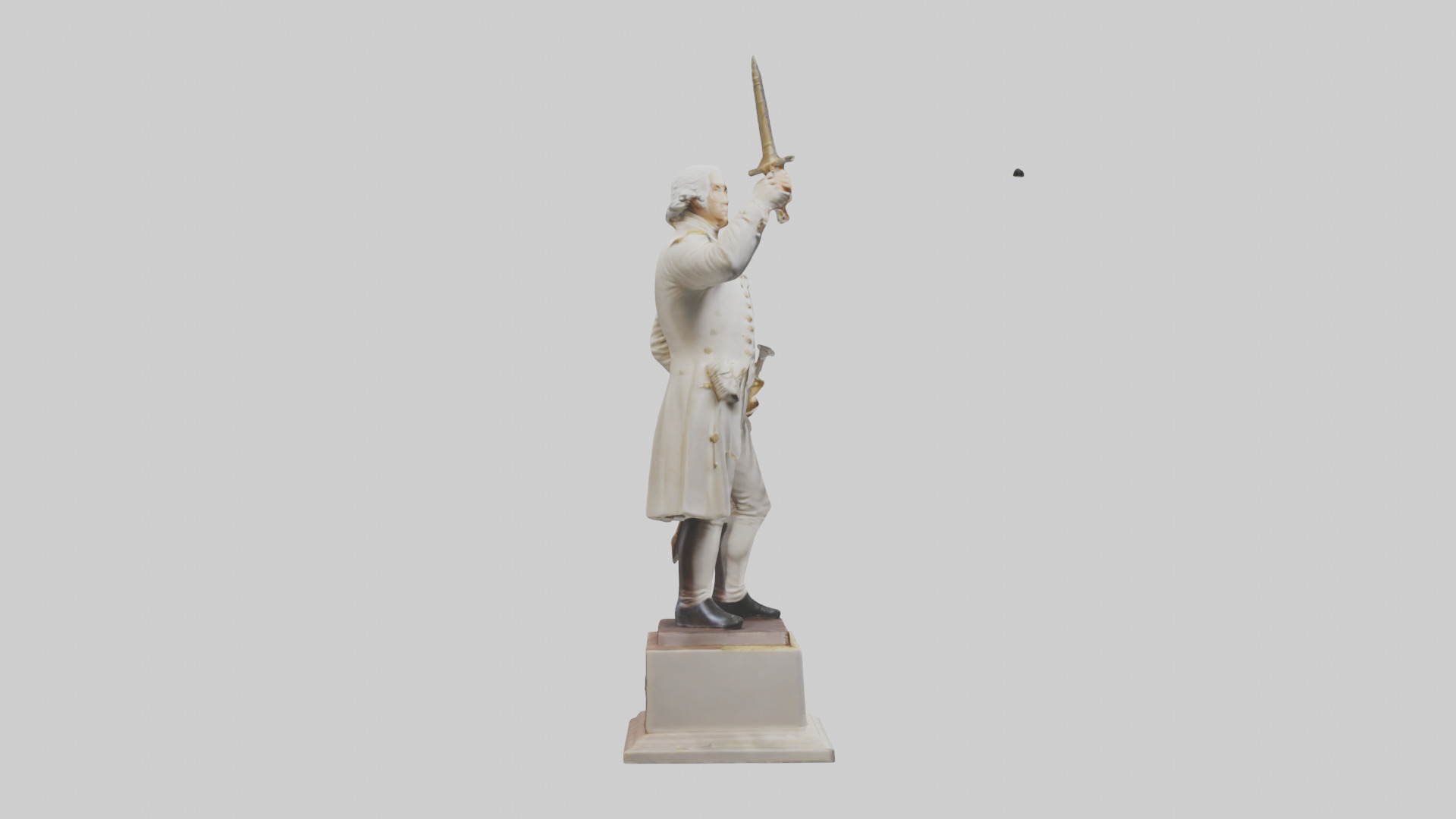 George Washington statue model Low-poly 3D model_13
