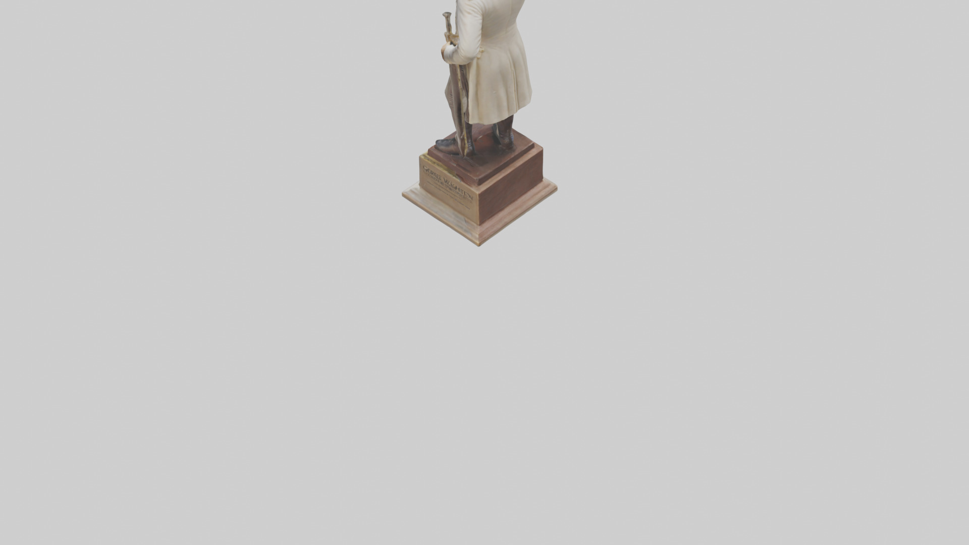 George Washington statue model Low-poly 3D model_3