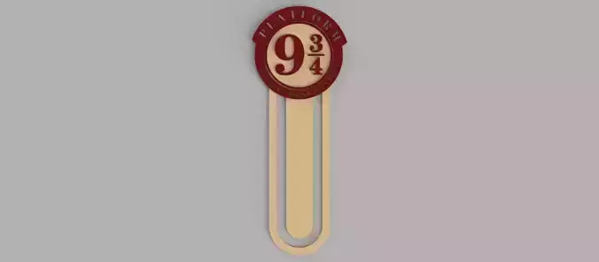 Platform 9 3-4 Harry Potter Bookmark 3D print model