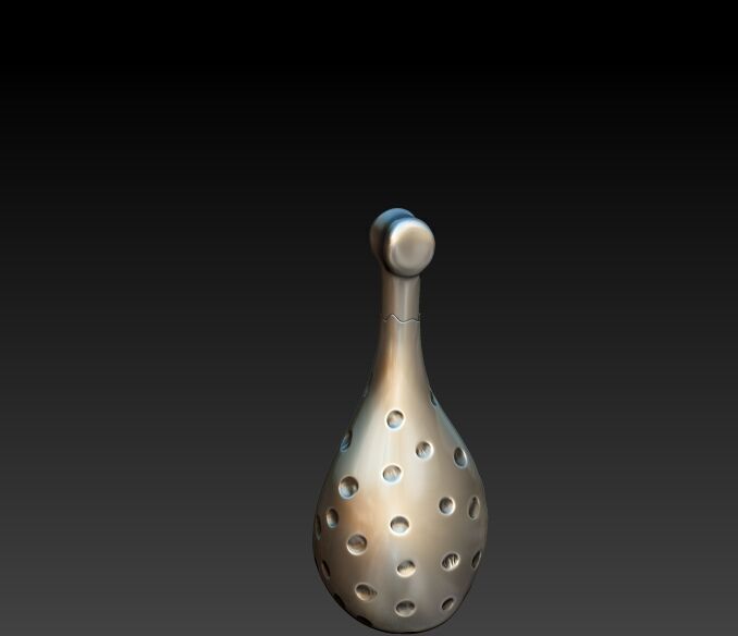 Gold Turkey Leg Necklace  3D print model_25