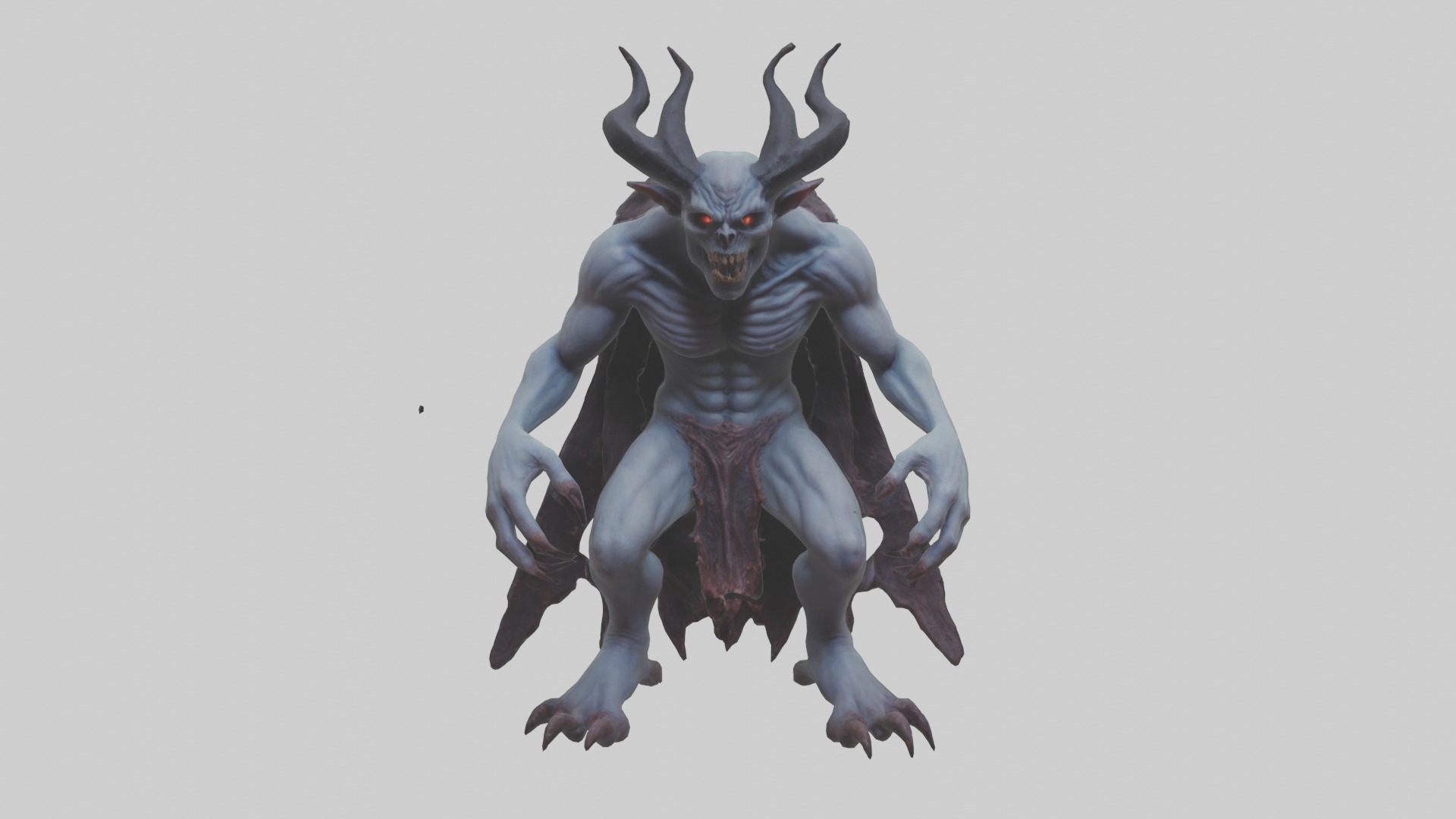 Ghastly demon model Low-poly 3D model_9