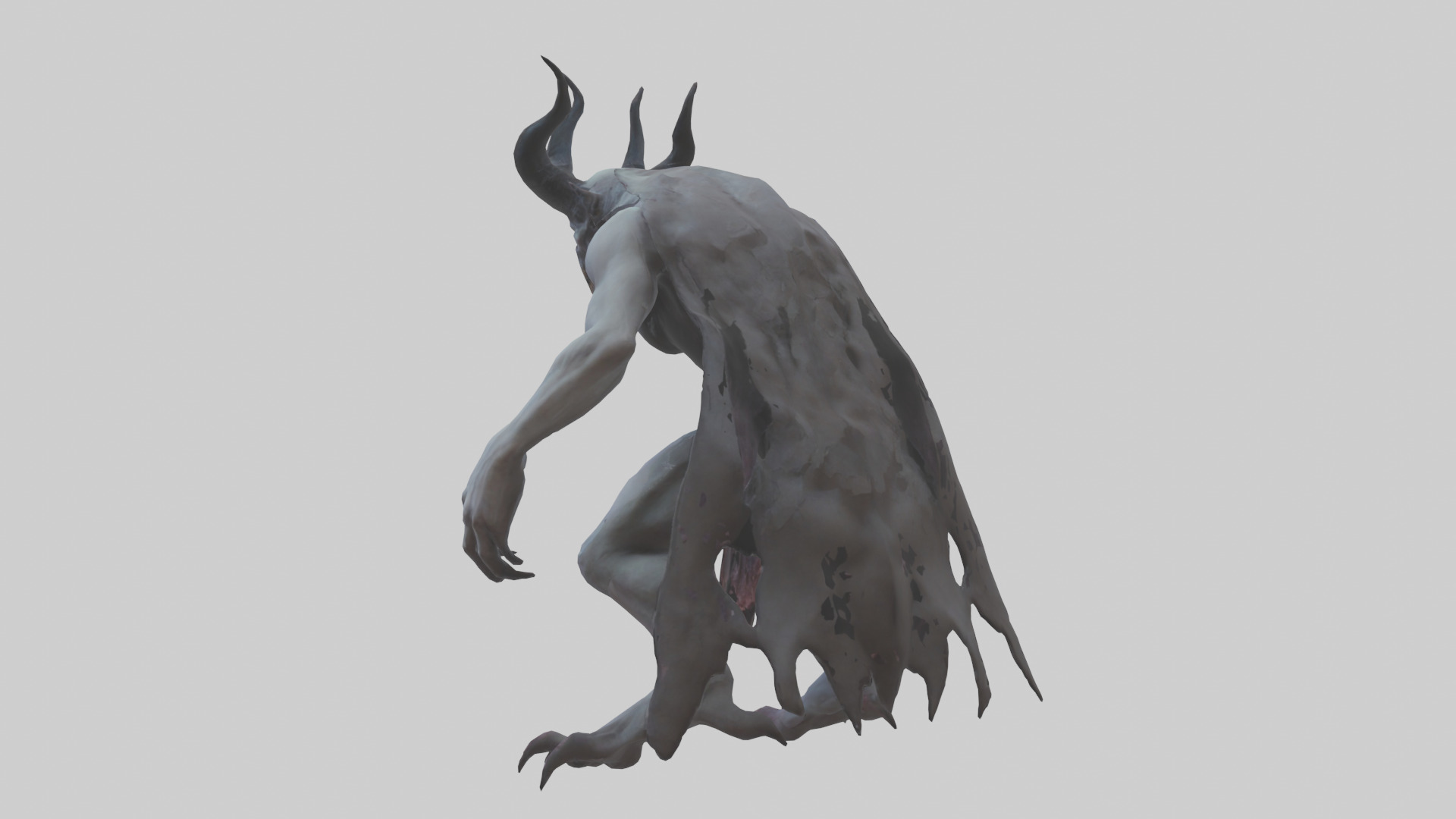 Ghastly demon model Low-poly 3D model_1