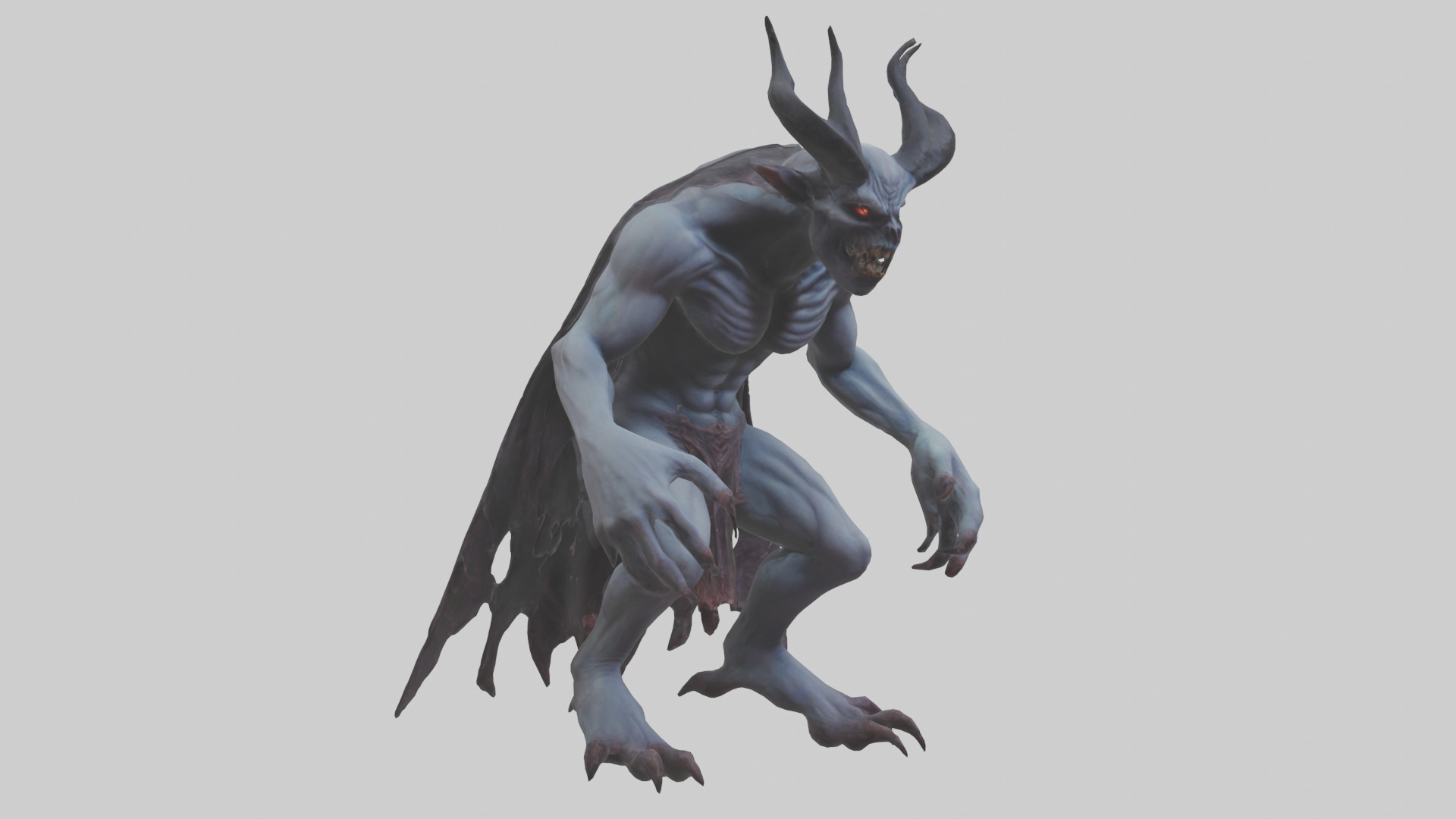 Ghastly demon model Low-poly 3D model_11