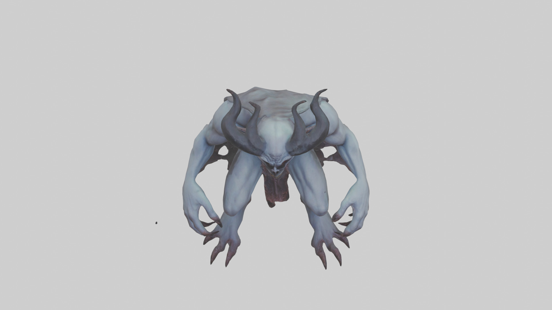 Ghastly demon model Low-poly 3D model_16