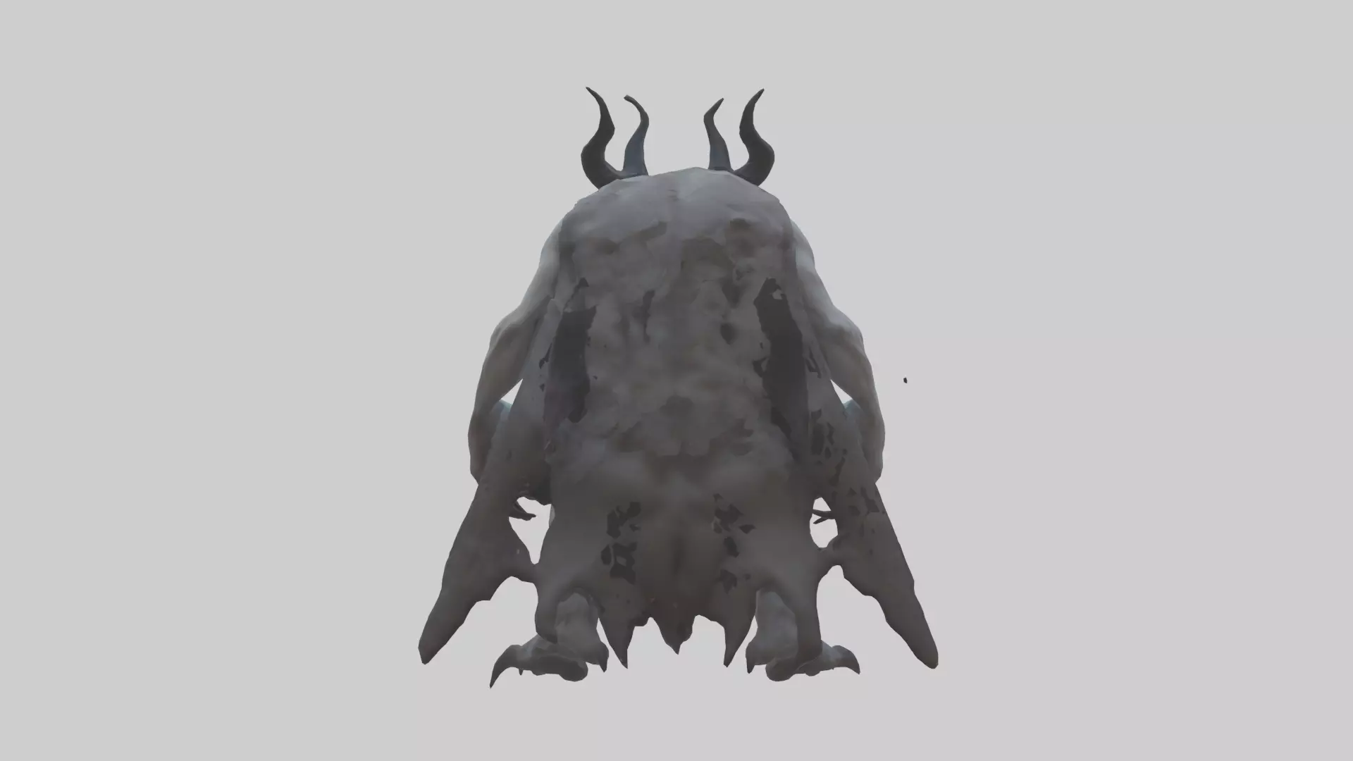 Ghastly demon model Low-poly 3D model_0