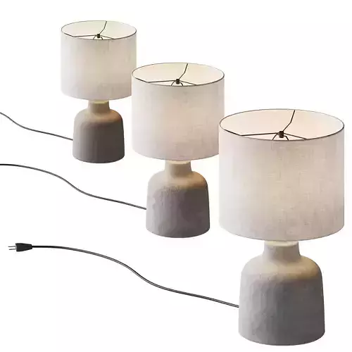 Handgemaakte tafellamp Ike betonnen voet