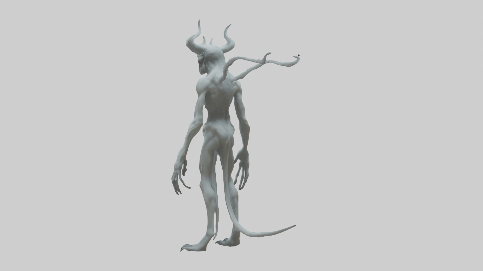 Ghost Demon model Low-poly 3D model_1