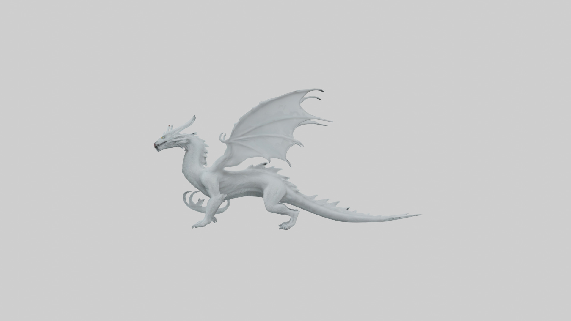 Ghost Dragon model Low-poly 3D model_12