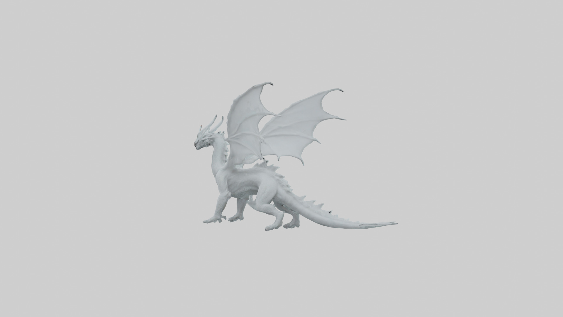 Ghost Dragon model Low-poly 3D model_1