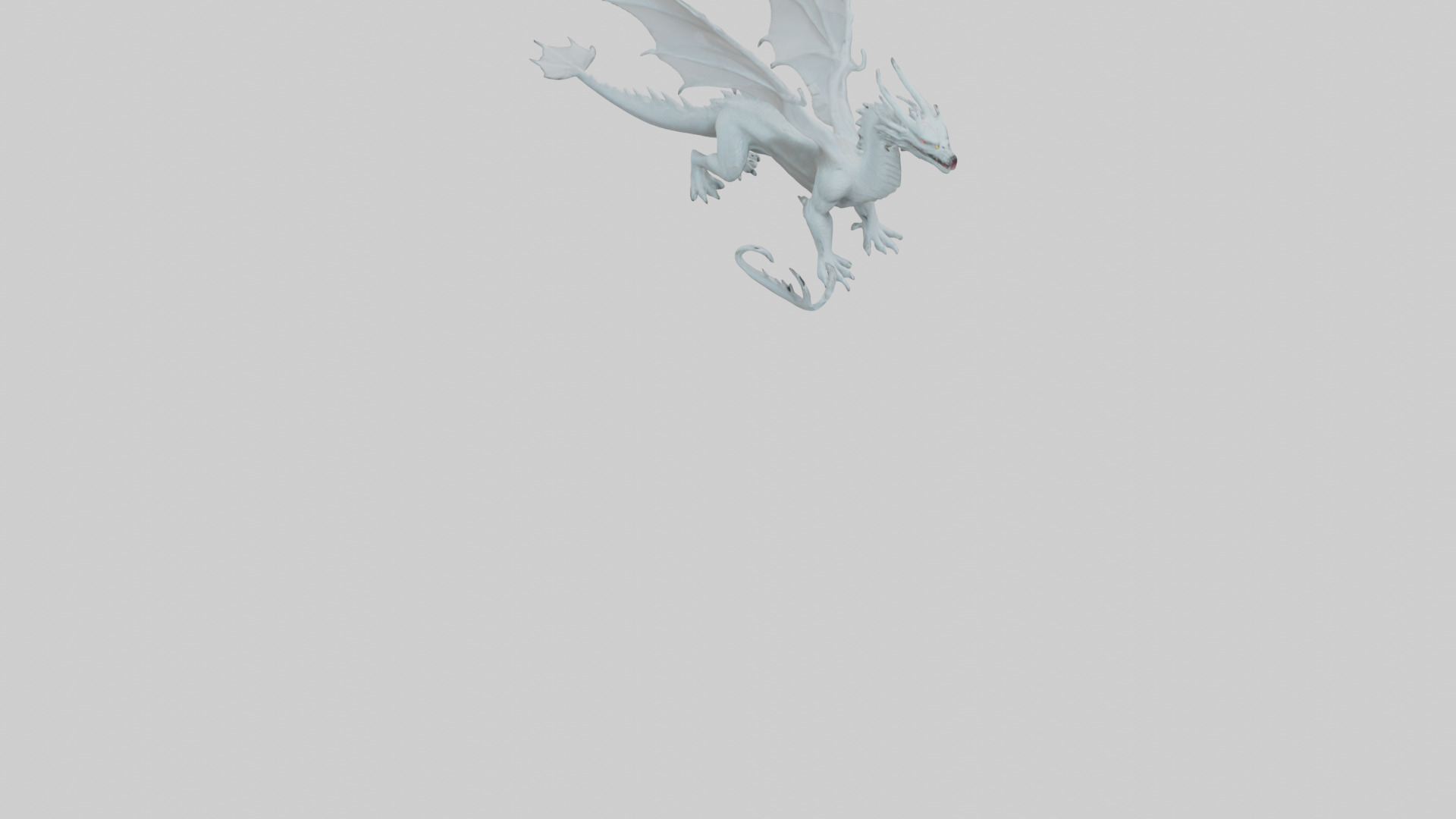 Ghost Dragon model Low-poly 3D model_6