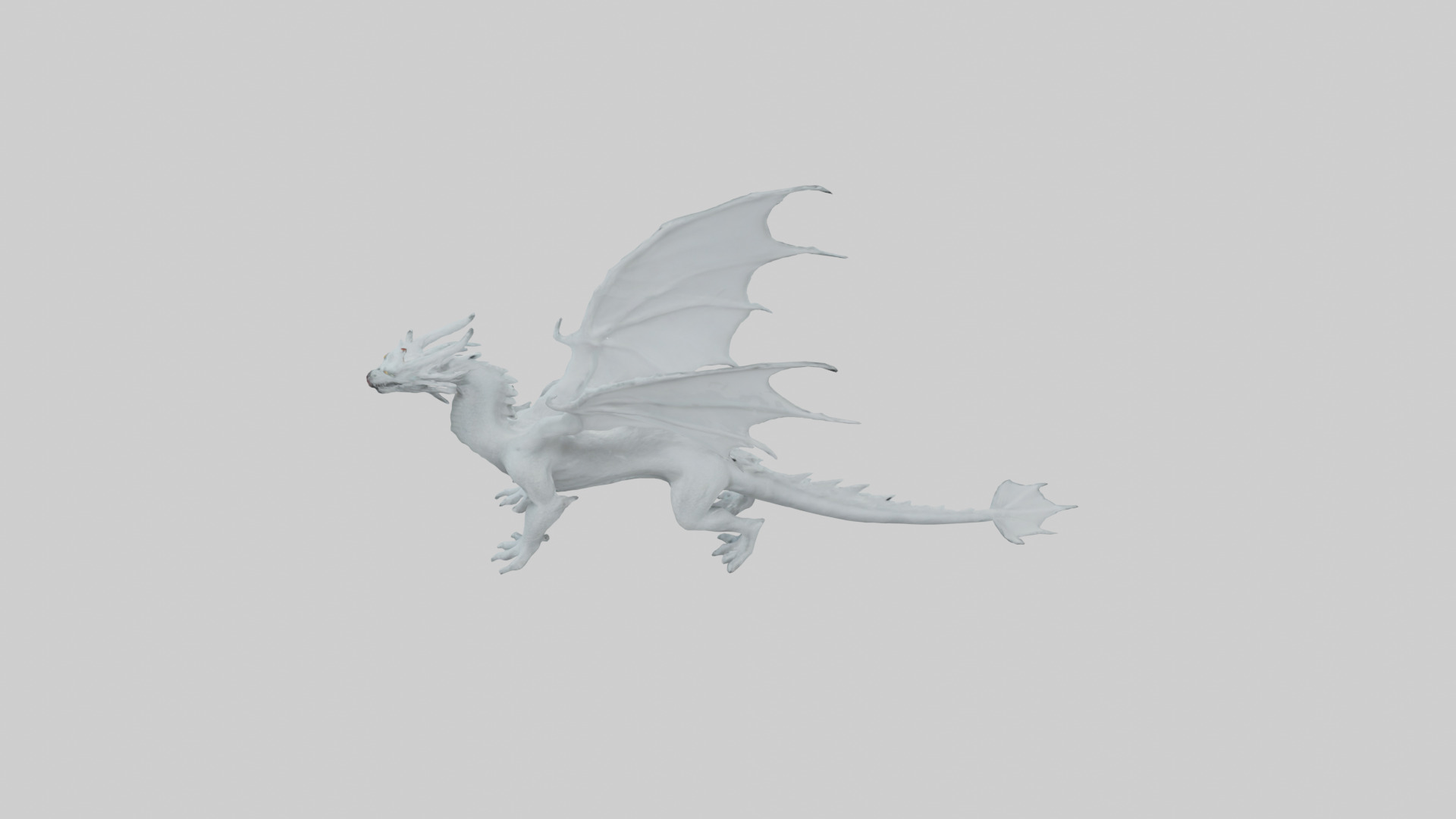 Ghost Dragon model Low-poly 3D model_17