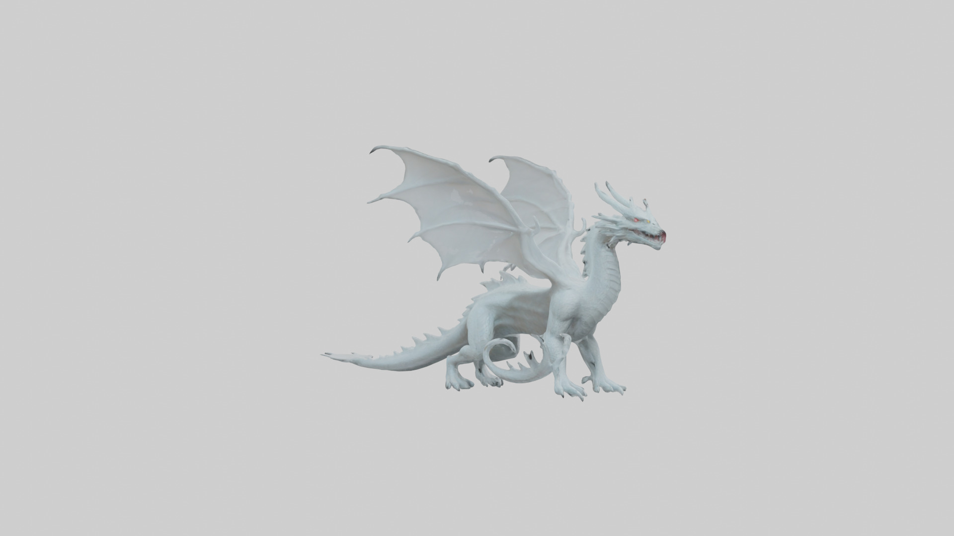 Ghost Dragon model Low-poly 3D model_7