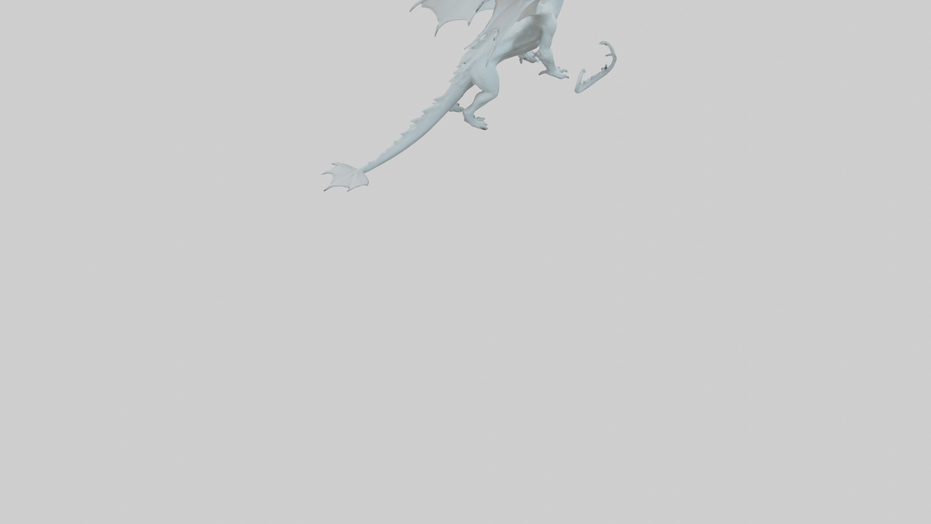 Ghost Dragon model Low-poly 3D model_4