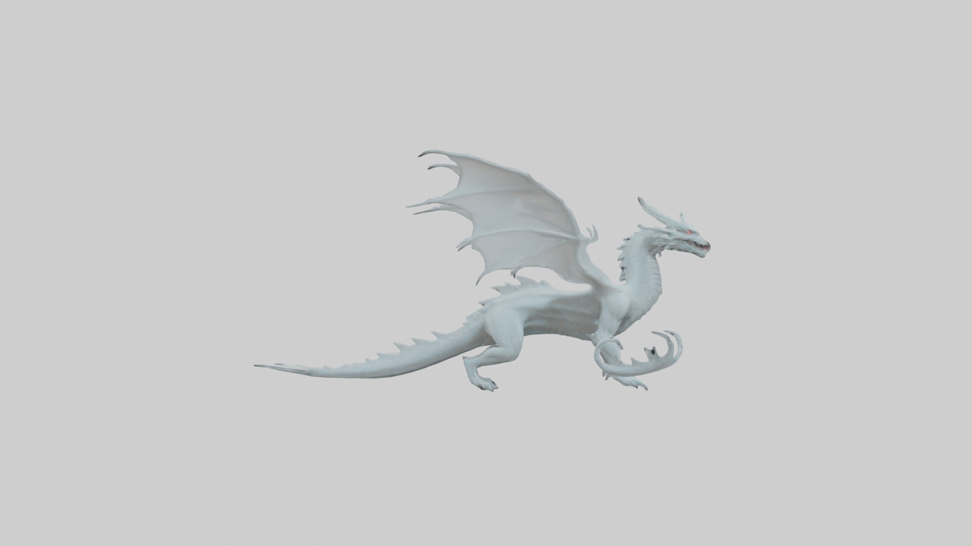 Ghost Dragon model Low-poly 3D model_13