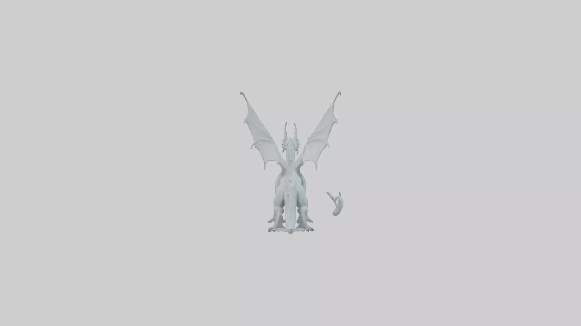 Ghost Dragon model Low-poly 3D model_0