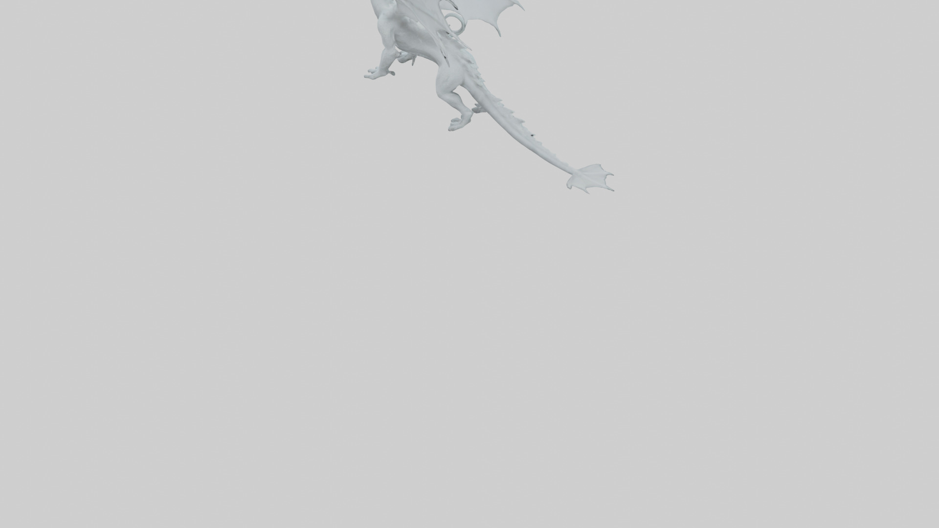 Ghost Dragon model Low-poly 3D model_3