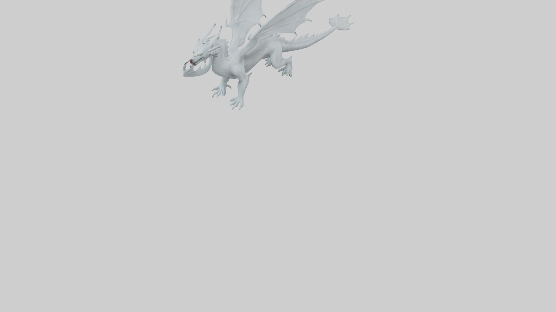 Ghost Dragon model Low-poly 3D model_5