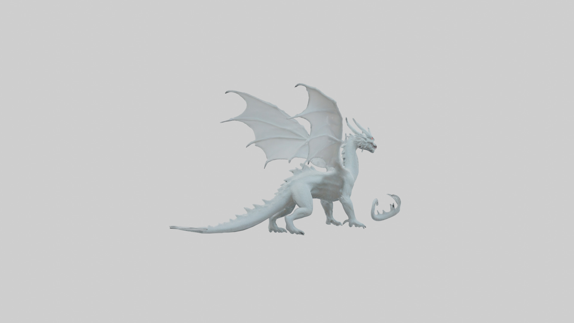 Ghost Dragon model Low-poly 3D model_2