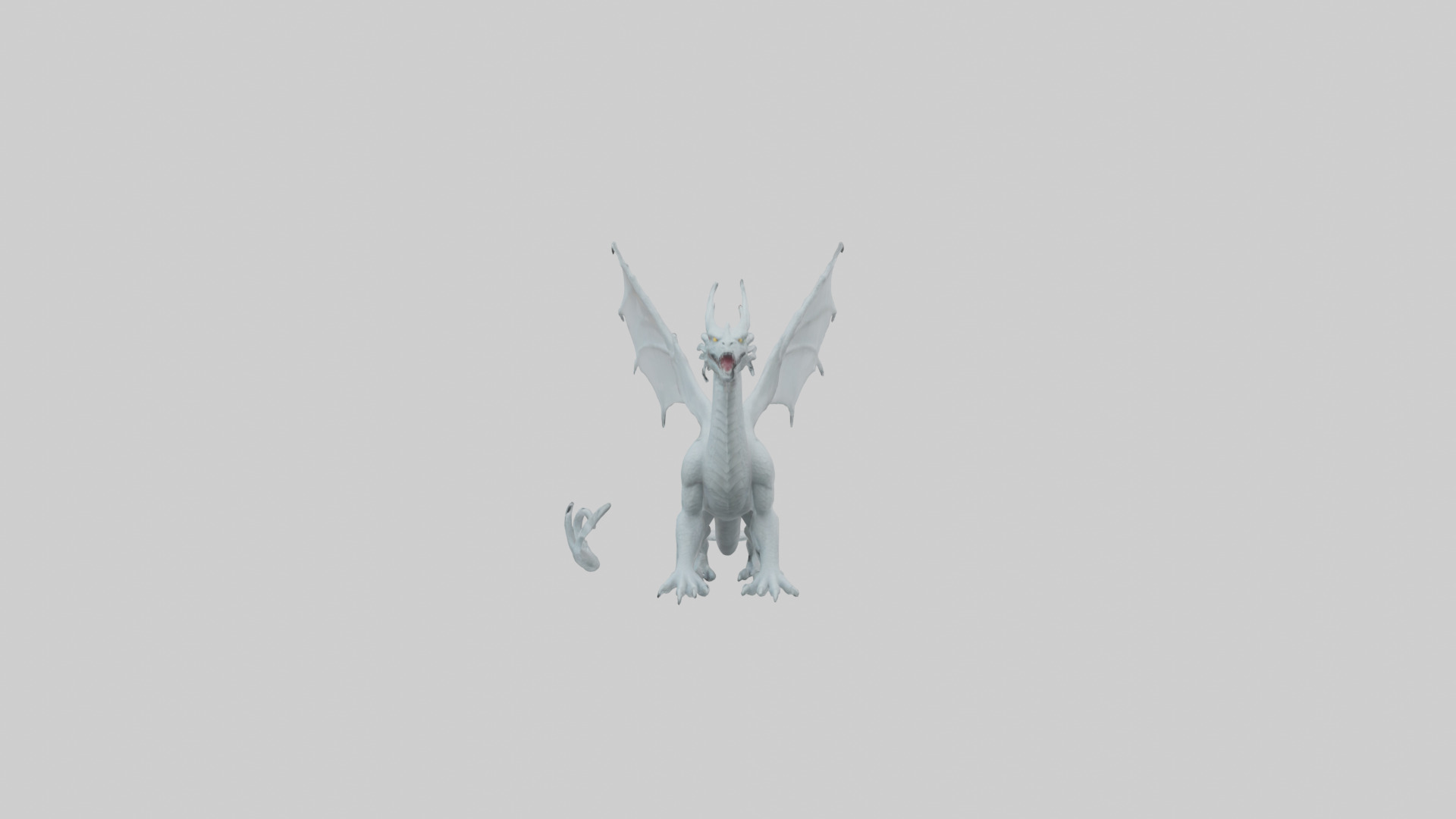 Ghost Dragon model Low-poly 3D model_9