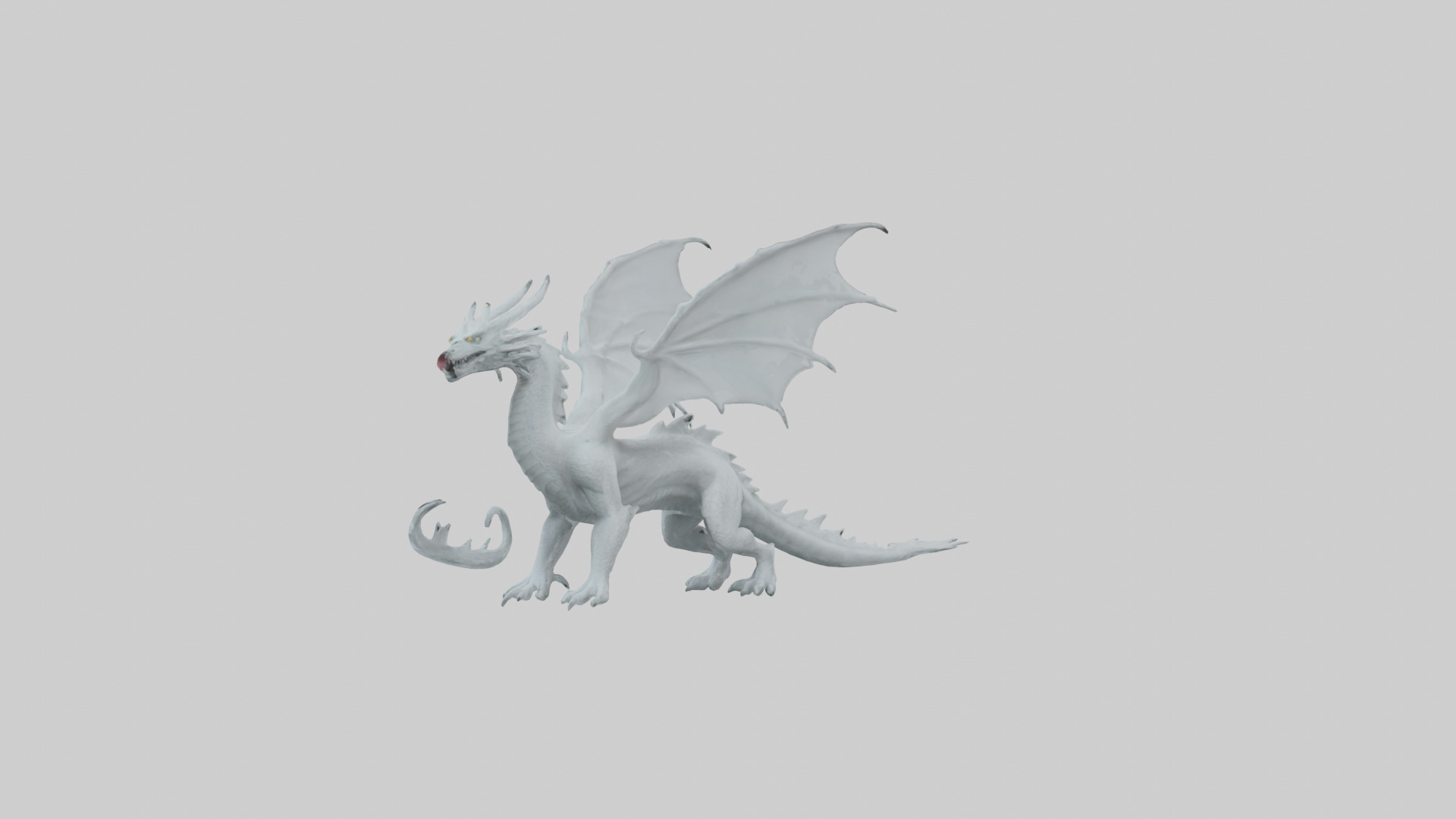 Ghost Dragon model Low-poly 3D model_8