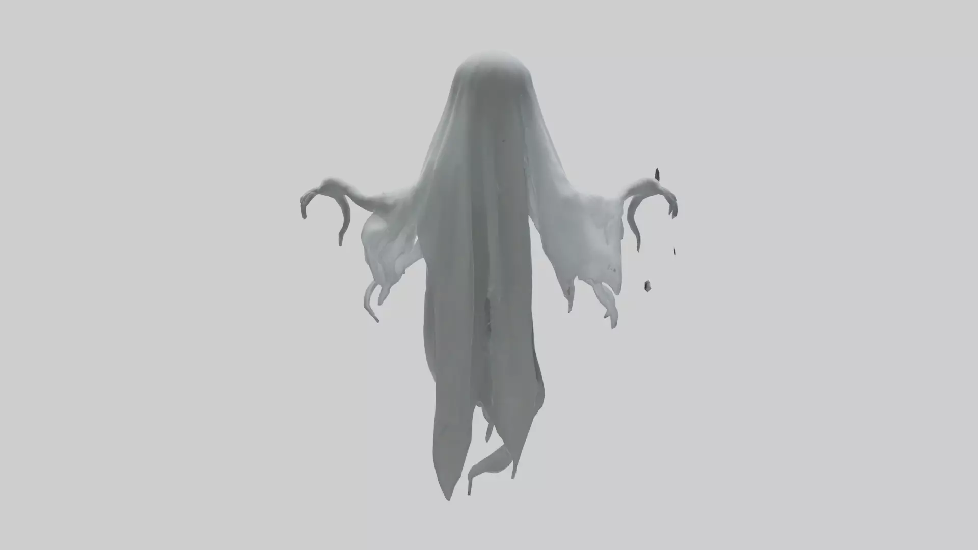 Ghost model Low-poly 3D model_0