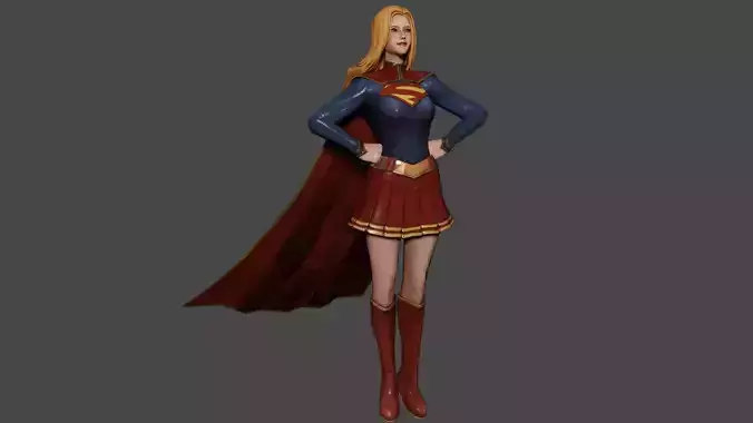 Supergirl  Low-poly 3D model Supergirl  Low-poly 3D model