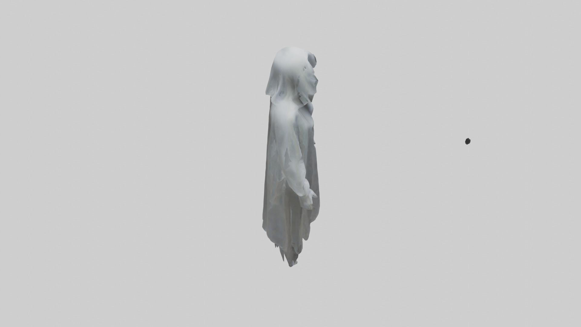Ghostly figure model Low-poly 3D model_18