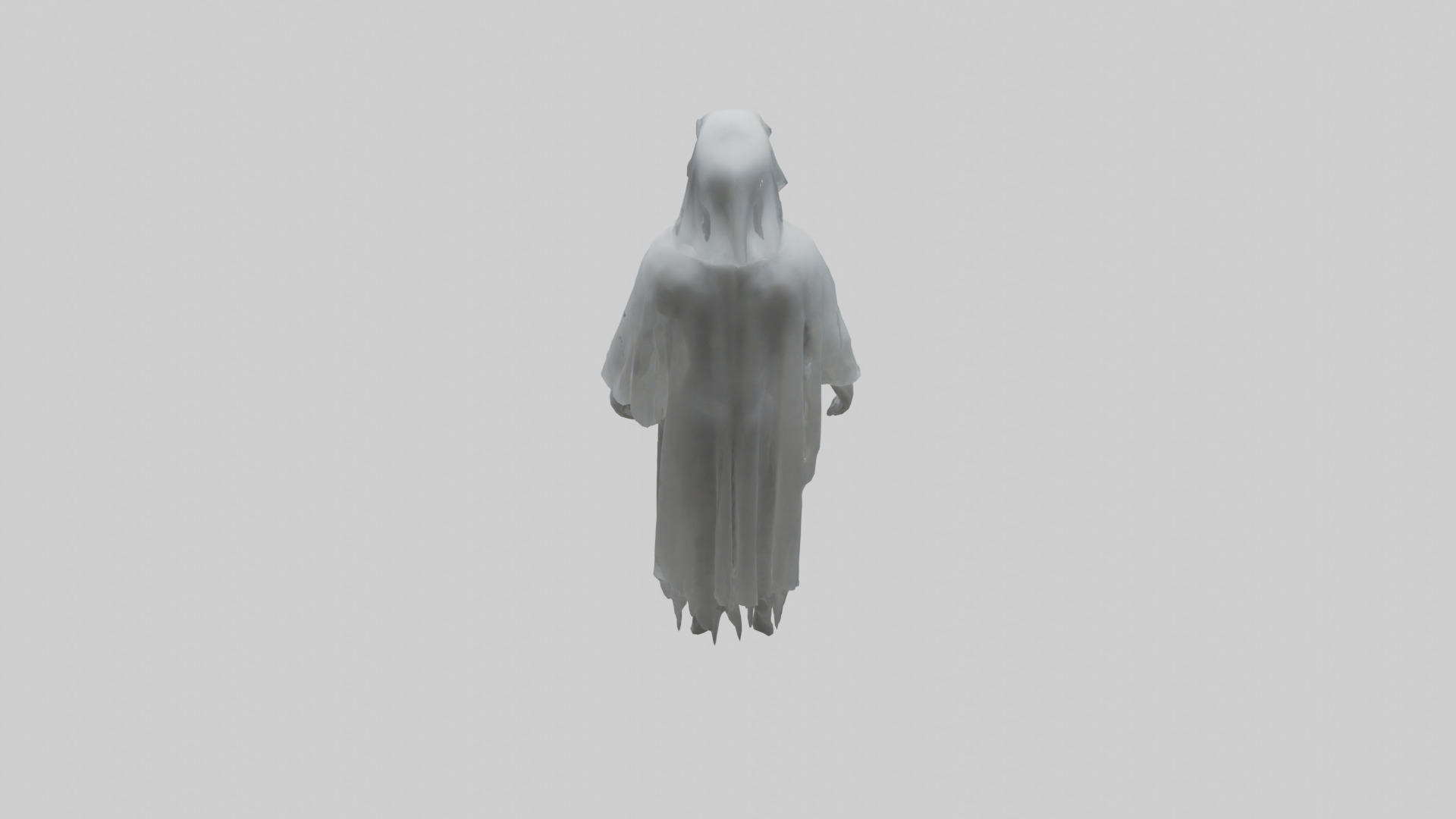 Ghostly figure model Low-poly 3D model_15