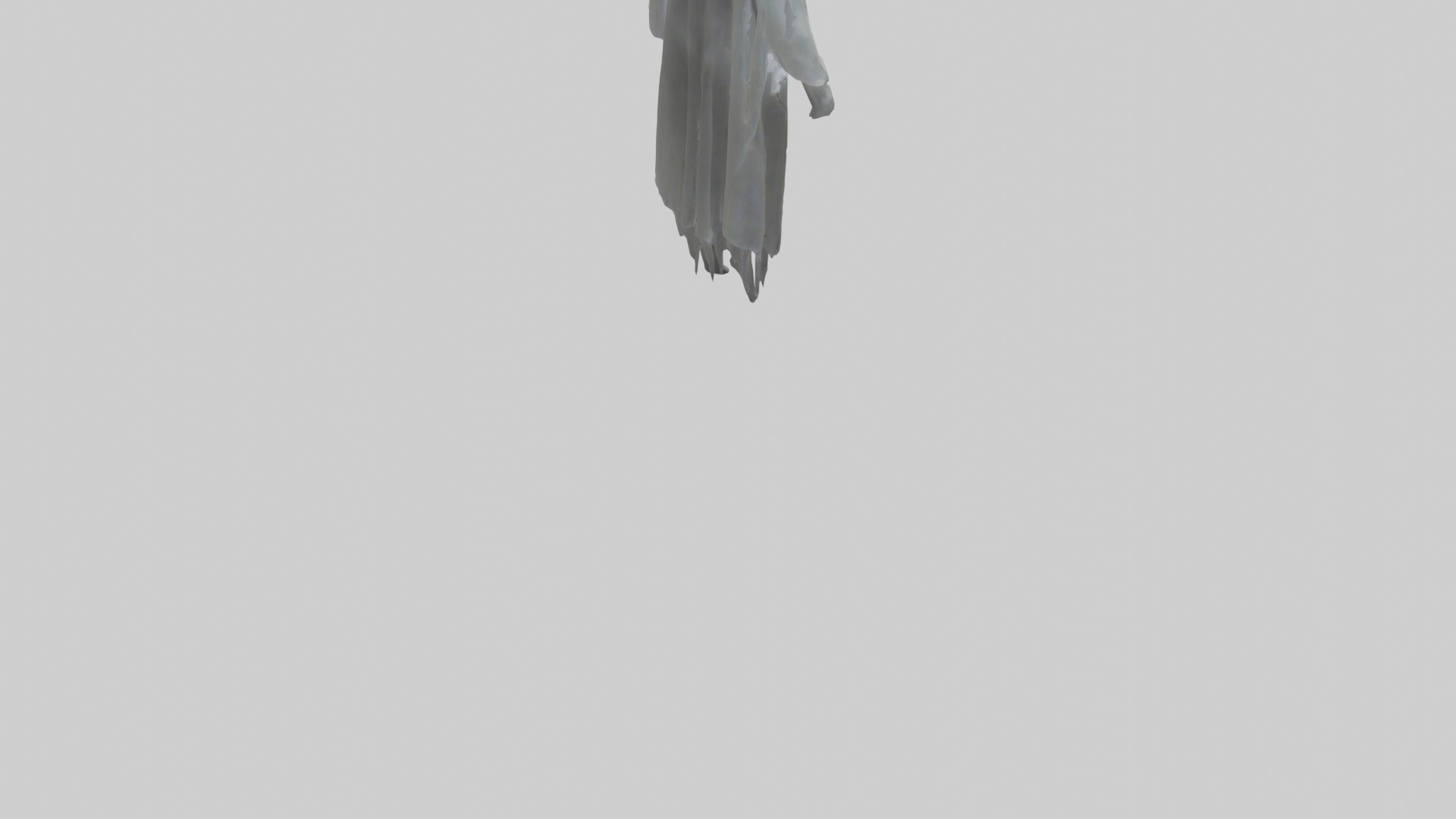 Ghostly figure model Low-poly 3D model_4