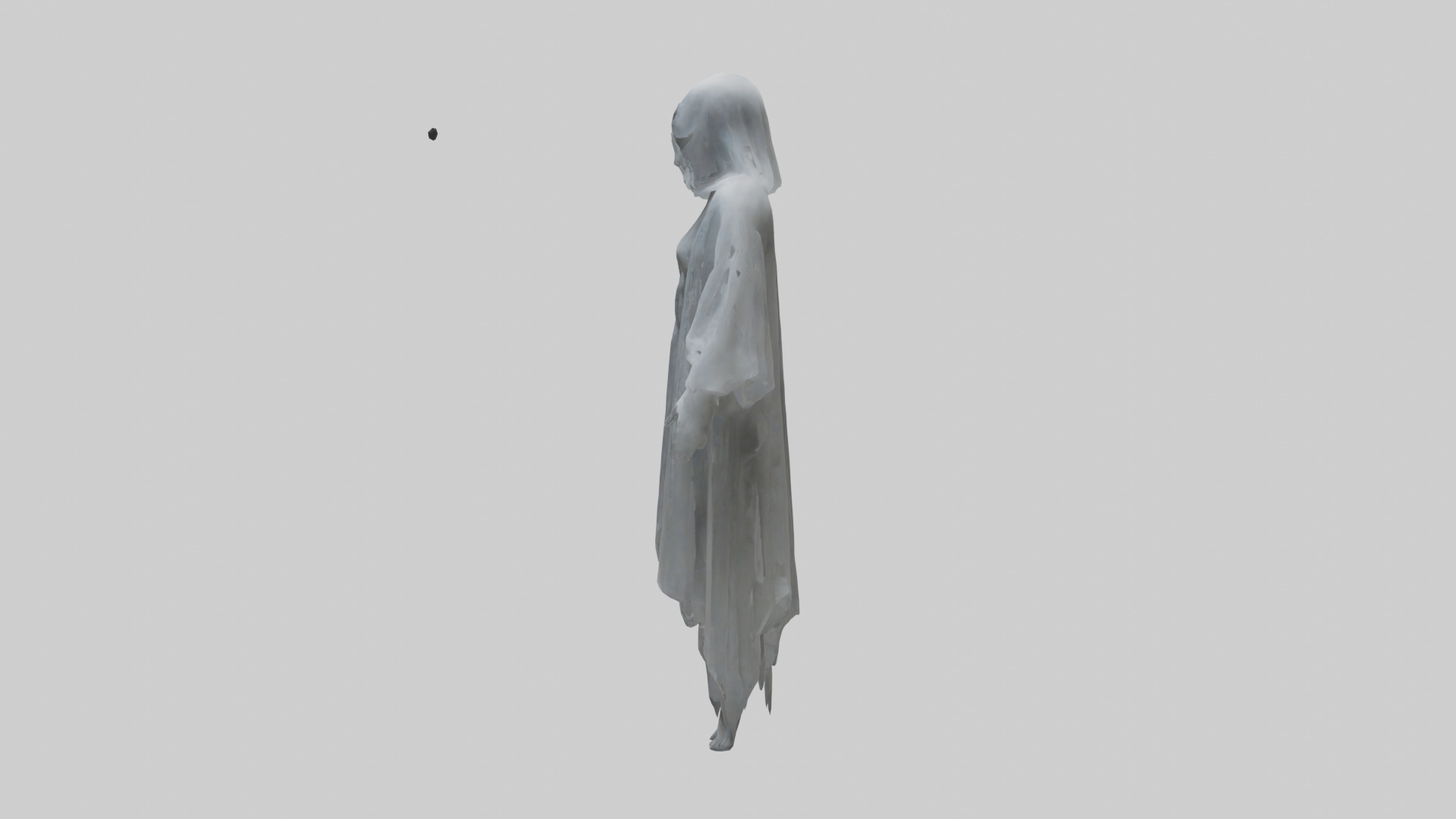Ghostly figure model Low-poly 3D model_12