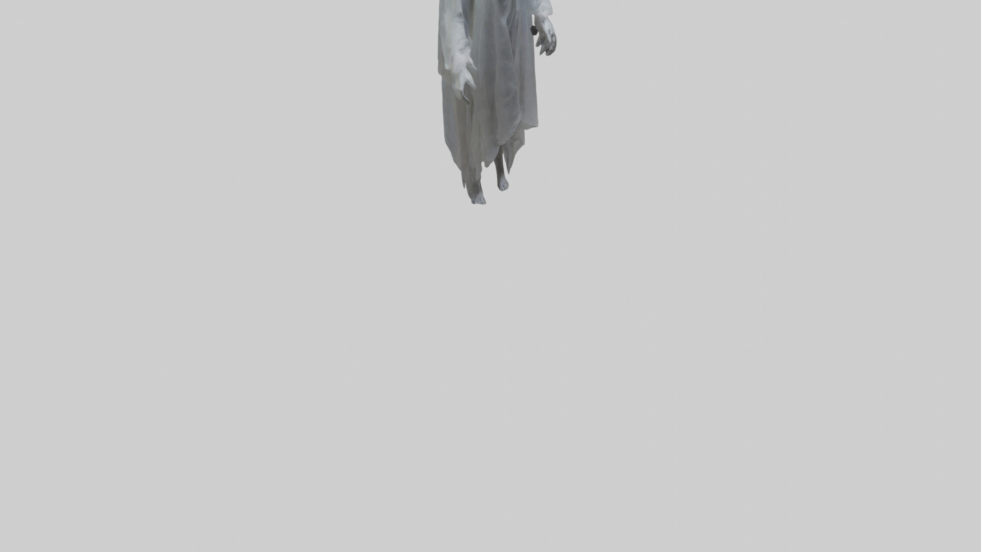 Ghostly figure model Low-poly 3D model_6