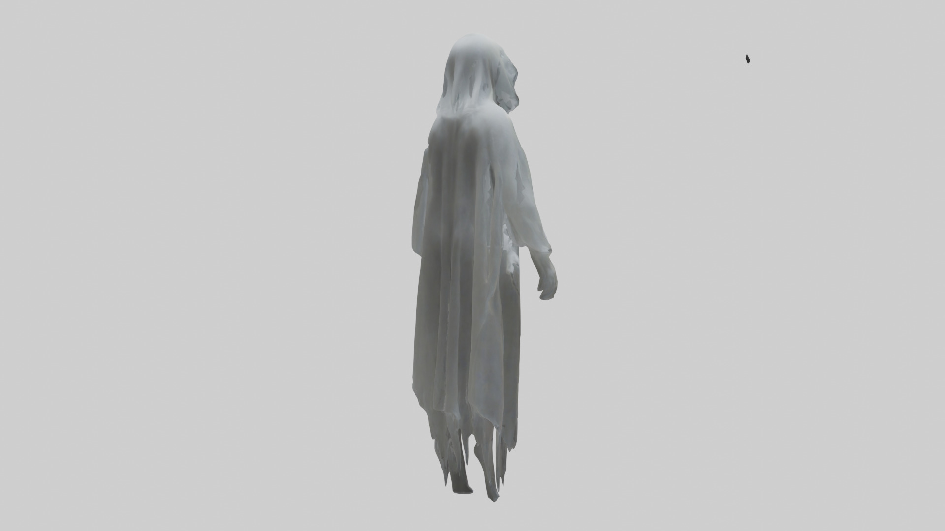 Ghostly figure model Low-poly 3D model_2