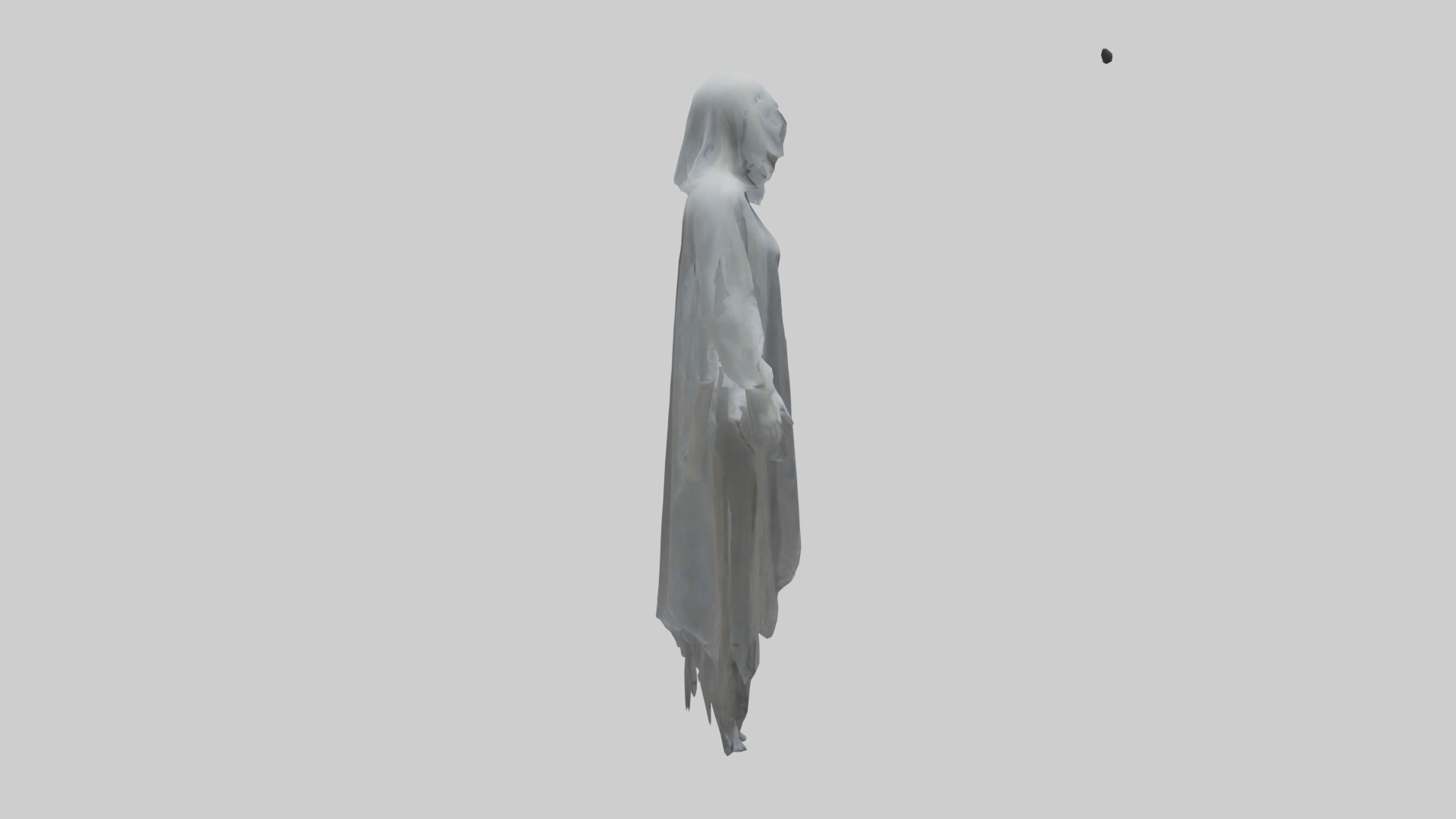 Ghostly figure model Low-poly 3D model_13