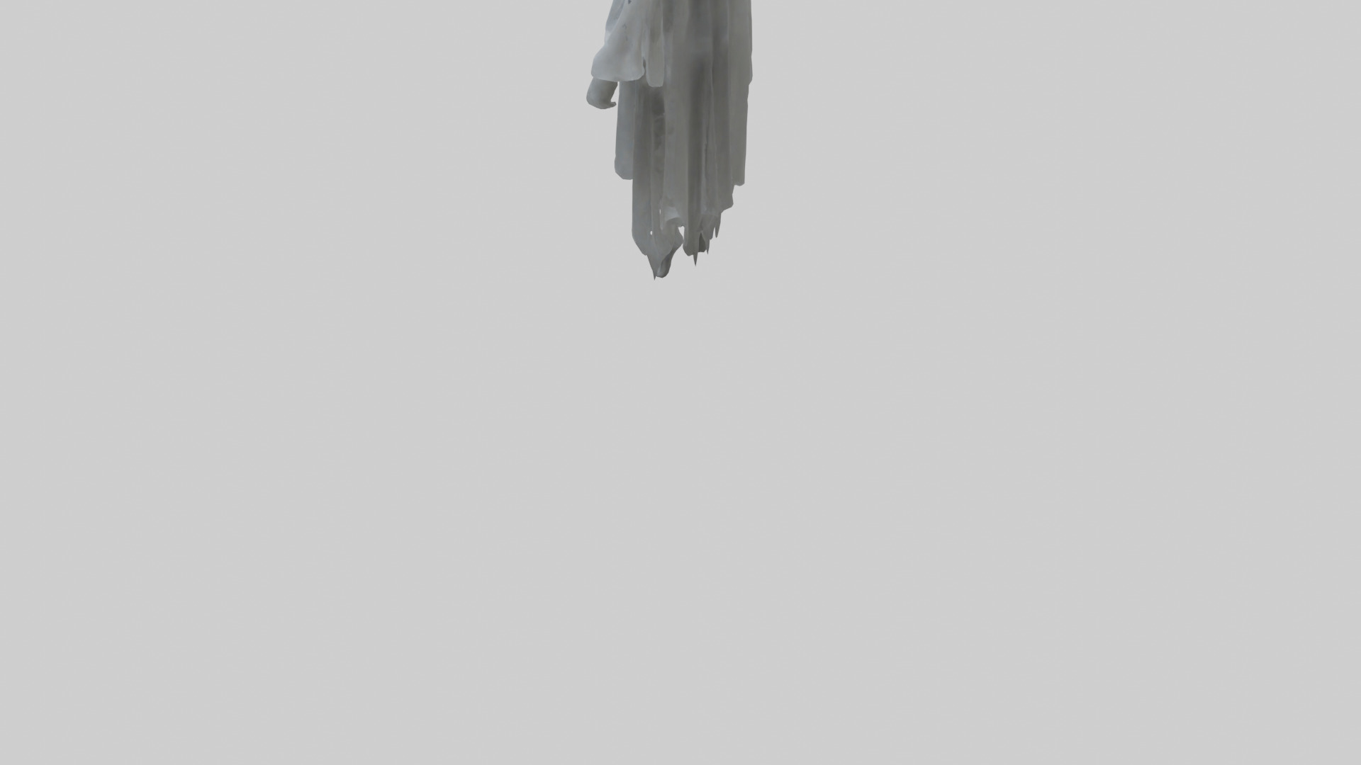 Ghostly figure model Low-poly 3D model_3