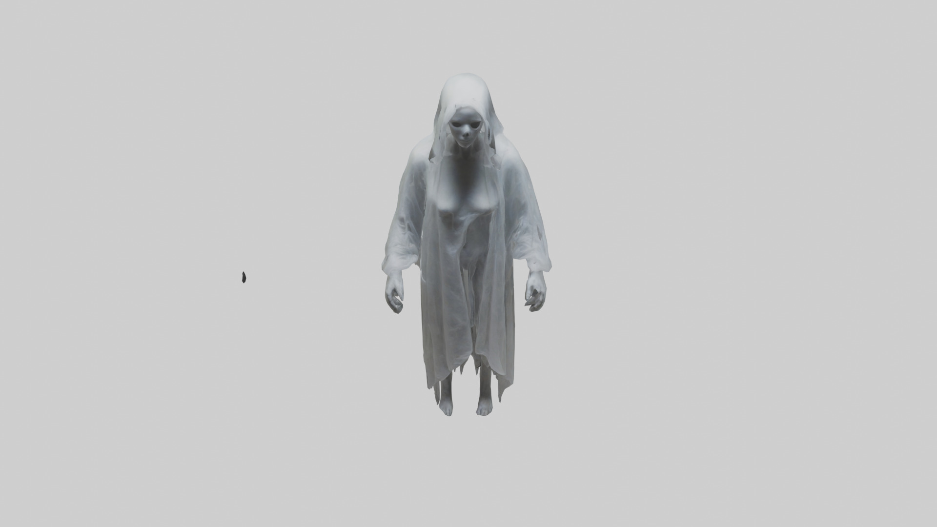 Ghostly figure model Low-poly 3D model_16