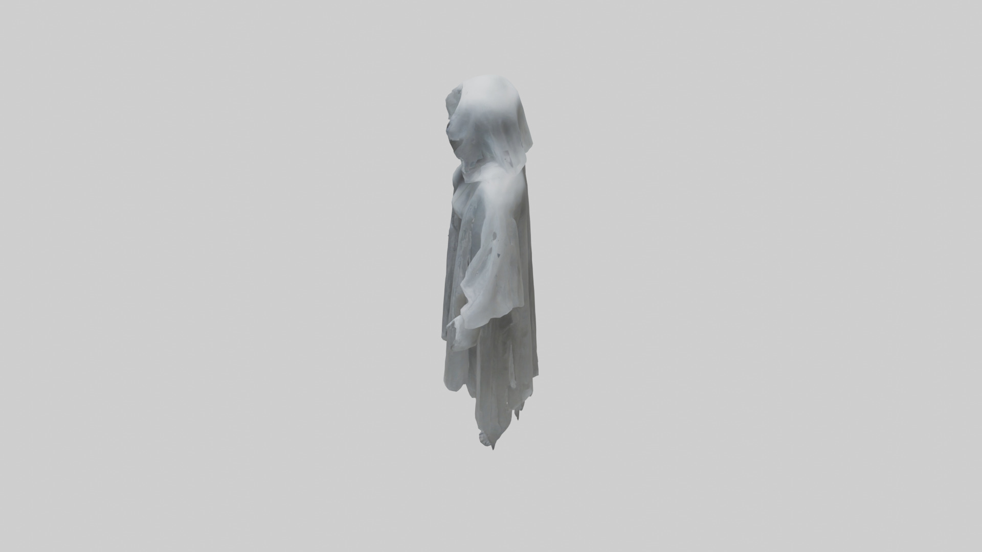 Ghostly figure model Low-poly 3D model_17