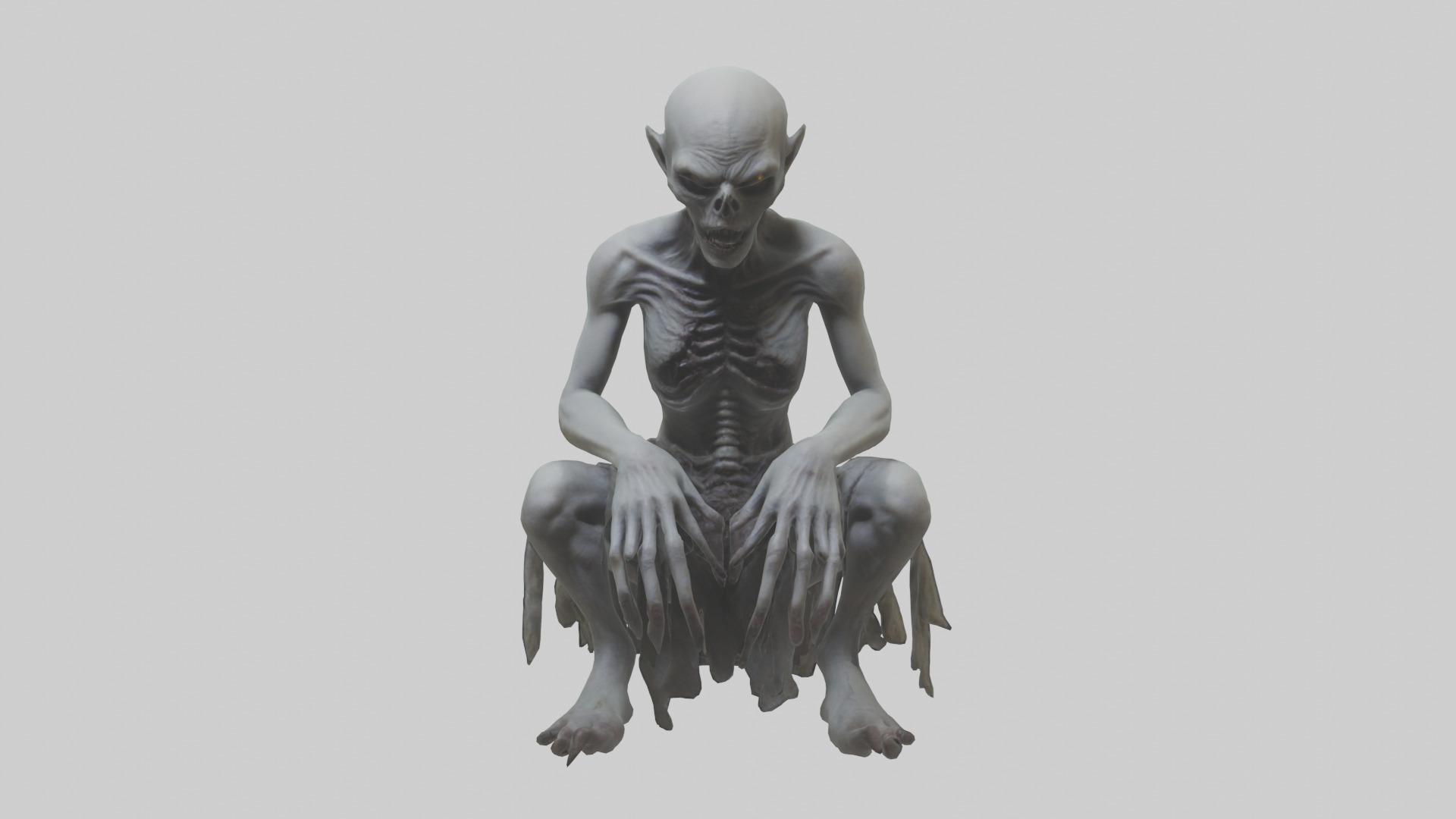 Ghoul model Low-poly 3D model_9