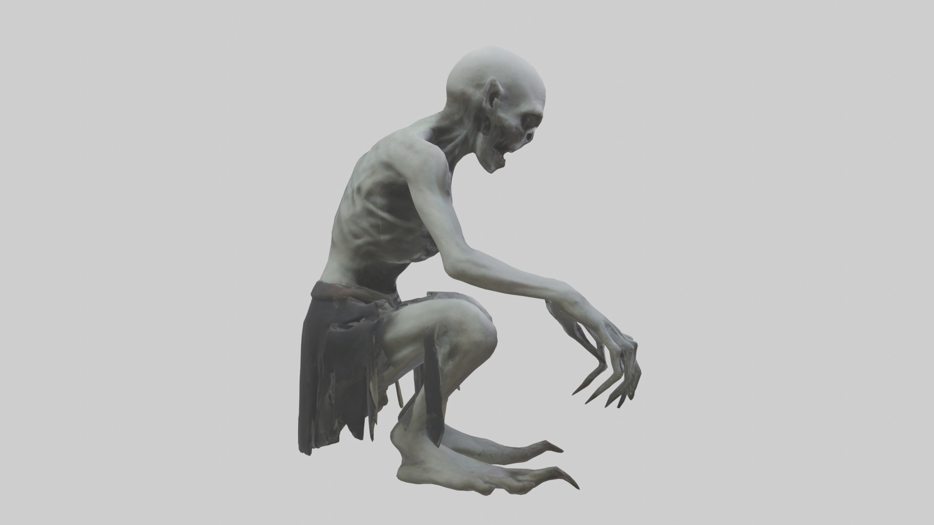 Ghoul model Low-poly 3D model_13
