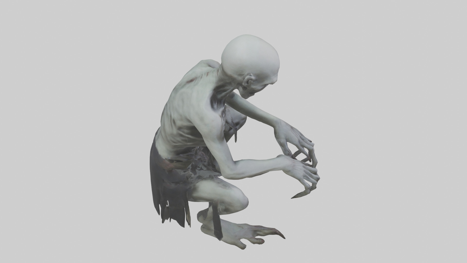 Ghoul model Low-poly 3D model_18