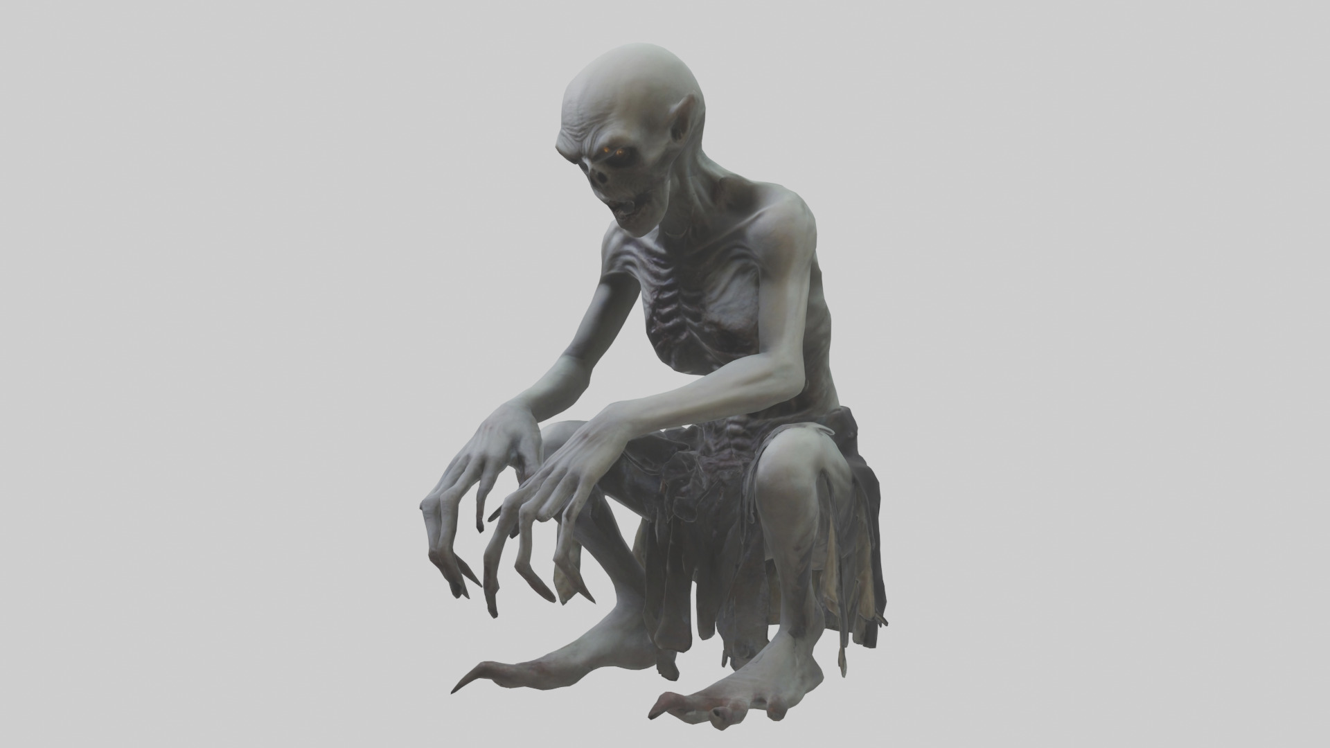 Ghoul model Low-poly 3D model_10