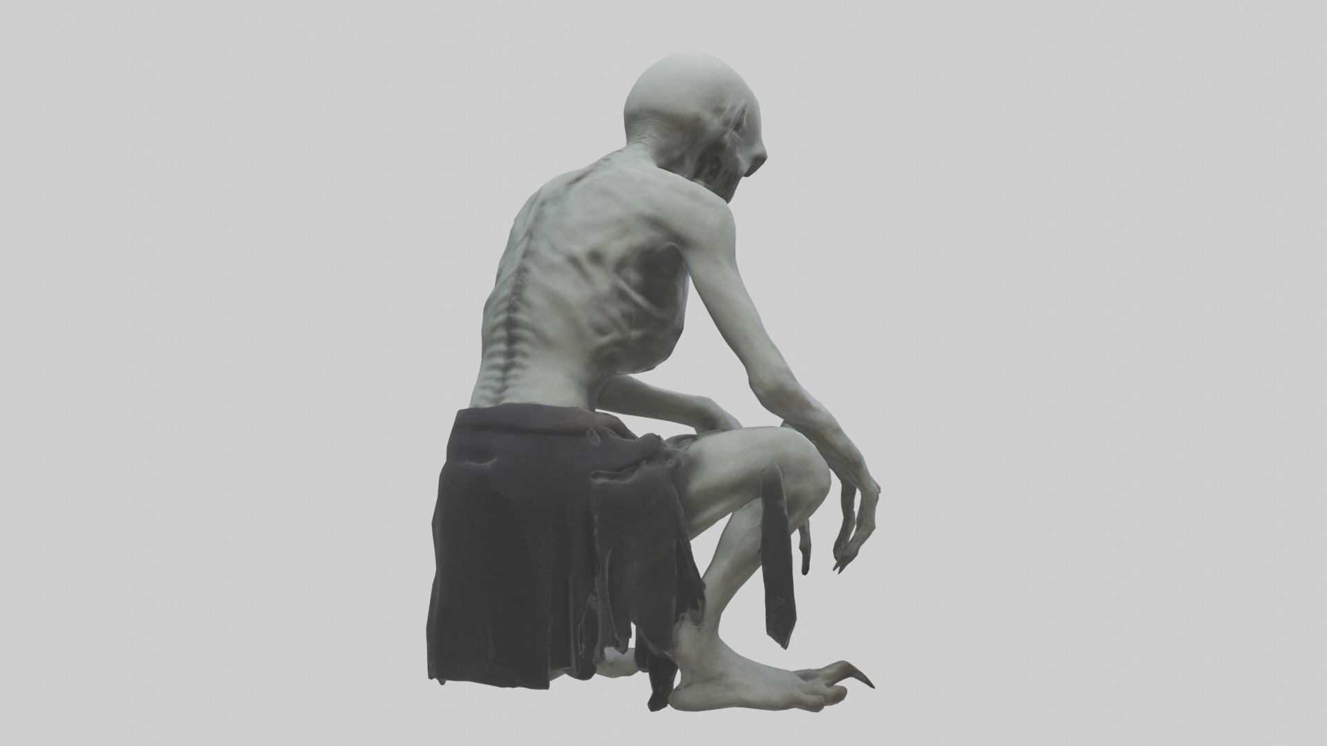 Ghoul model Low-poly 3D model_2