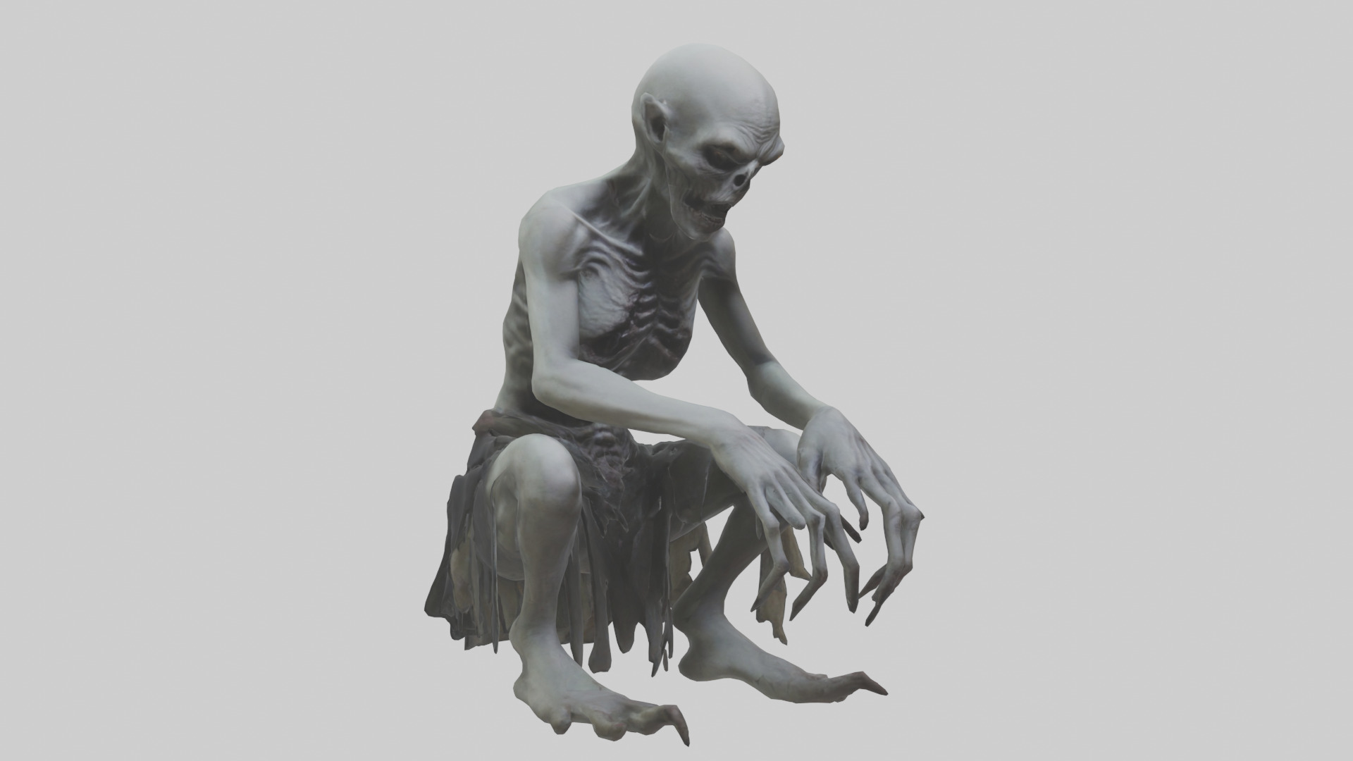 Ghoul model Low-poly 3D model_7